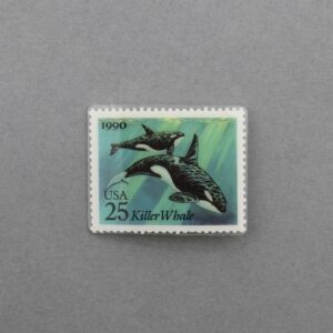 1990 Killer Whale Laminated Pinback Pin