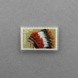 1990 Headdresses: Comanche Laminated Pinback Pin