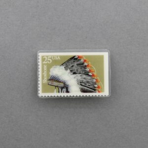1990 Headdresses: Shoshone Laminated Pinback Pin
