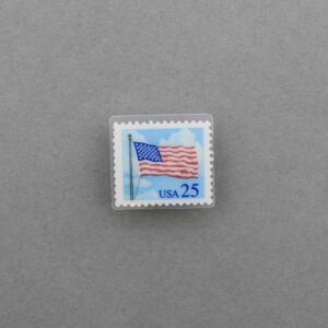 1988 Flag and Clouds Laminated Pinback Pin
