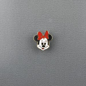 Black and White Minnie Face with Red Bow